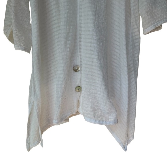 Soft Surroundings White Cotton Lightweight Flowy Dress, Medium - Picture 5 of 10